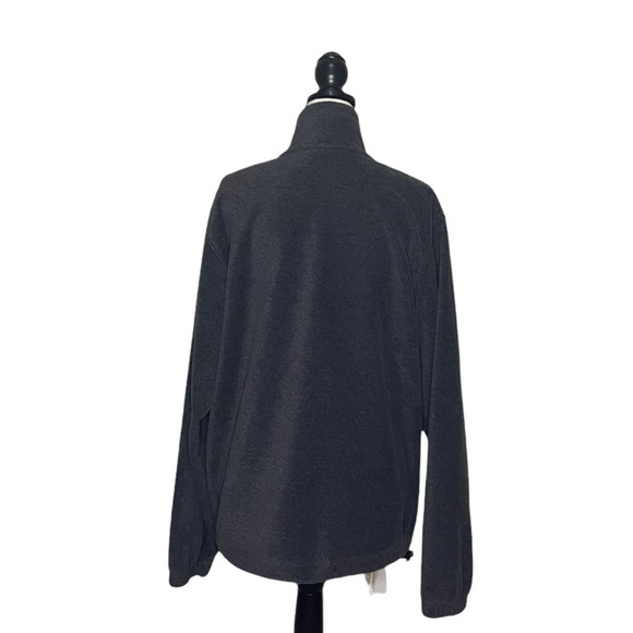 Columbia Fleece Jacket Gray Classic Full Zip Long Slv Logo Gorpcore Size Medium - Picture 4 of 11